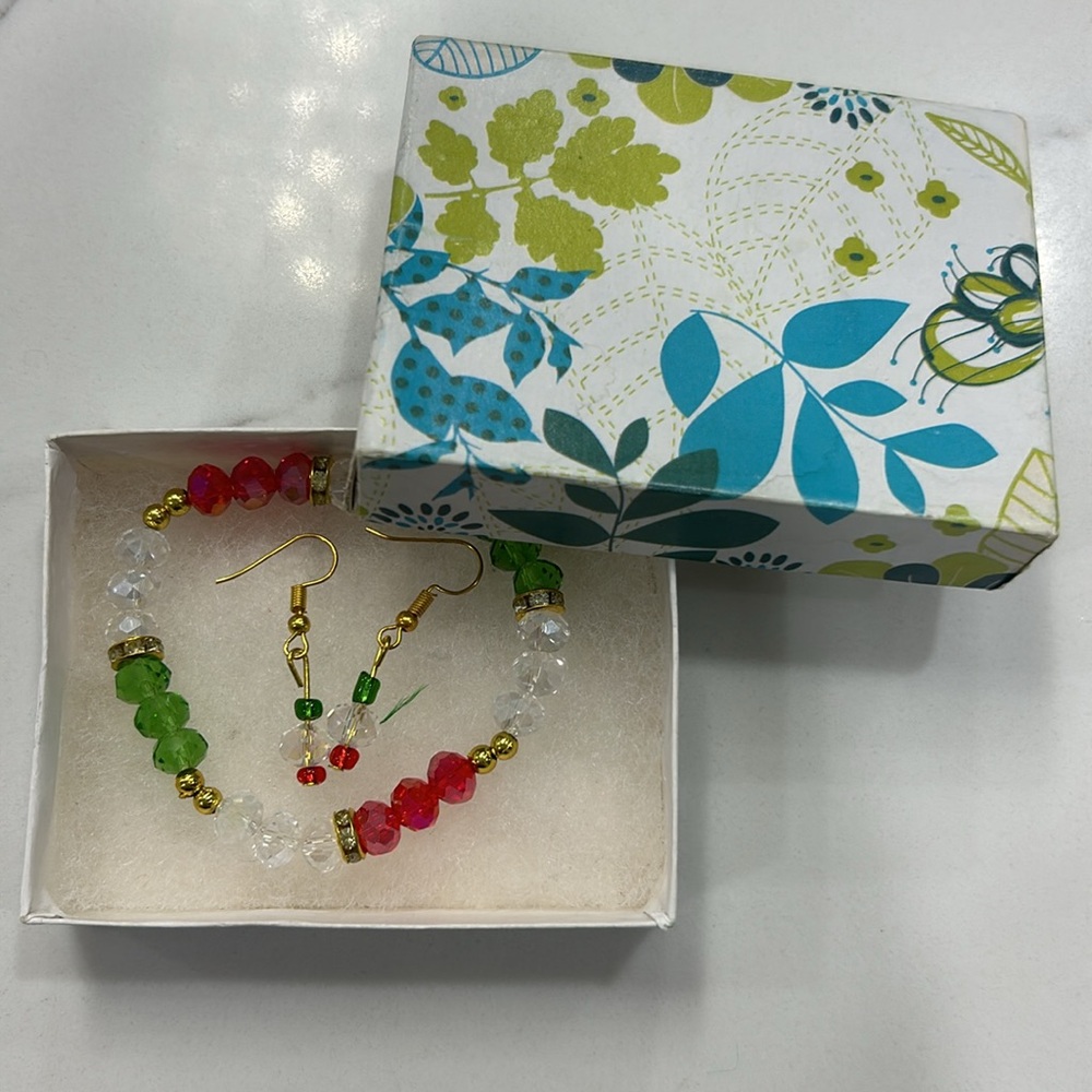 Mexican Bracelet and Earrings Set. New in Box